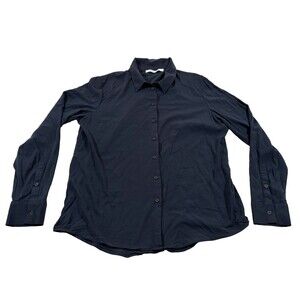 Samsoe & Samsoe Womens Milly Np Shirt Dark Sapphire Blue Long Sleeve Top Sz M